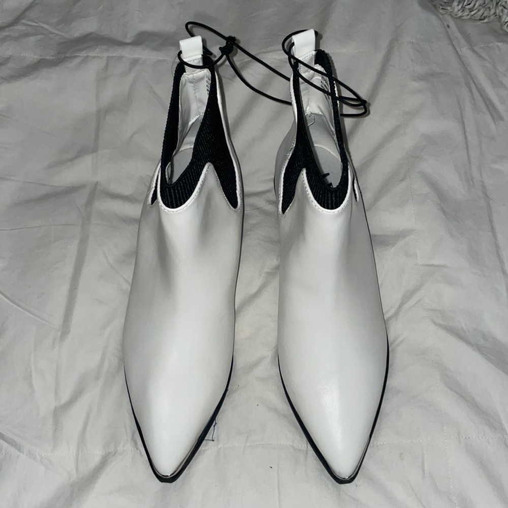 White Worthington Booties